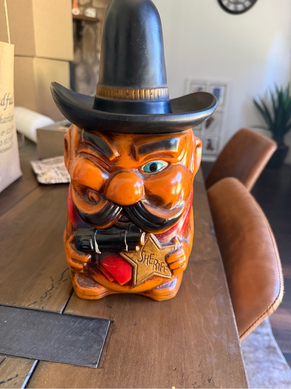 Vintage Ceramic Sheriff Cookie Jar